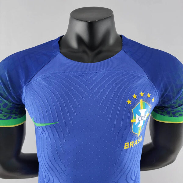 Brazil 2022 FIFA World Cup Player Version Away Football Jersey - Image 4