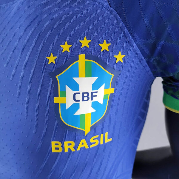 Brazil 2022 FIFA World Cup Player Version Away Football Jersey - Image 6