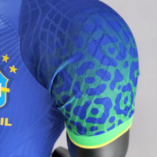 Brazil 2022 FIFA World Cup Player Version Away Football Jersey - Image 8