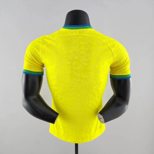 Brazil 2022 FIFA World Cup Player Version Home Football Jersey - Image 3