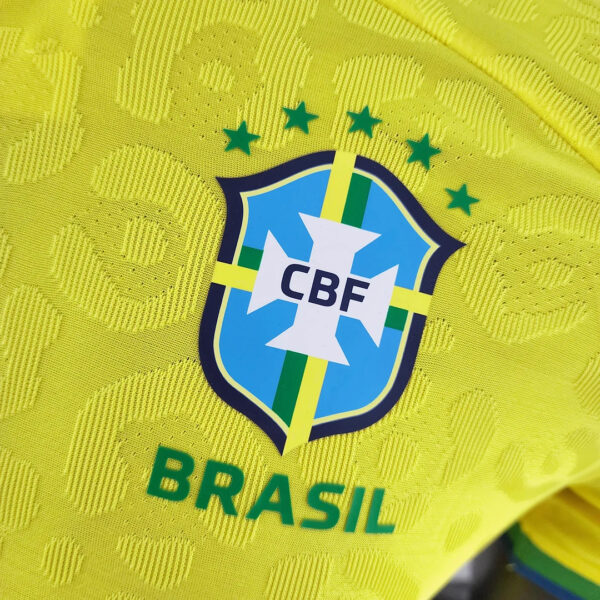 Brazil 2022 FIFA World Cup Player Version Home Football Jersey - Image 7