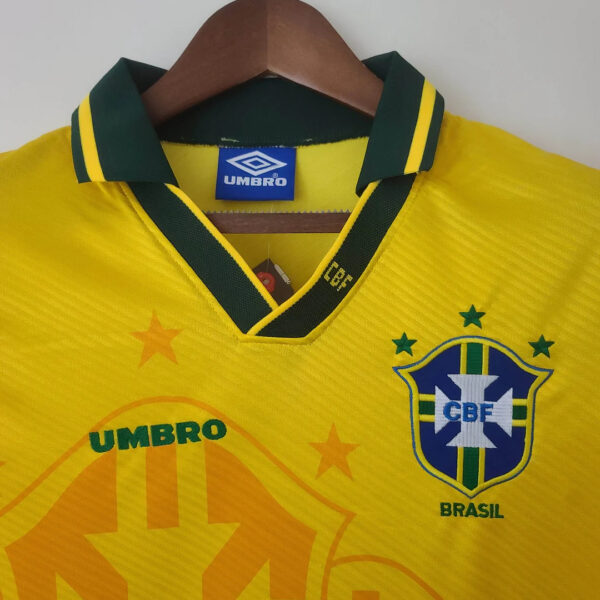 Brazil 1994 Retro Home Football Jersey - Image 3