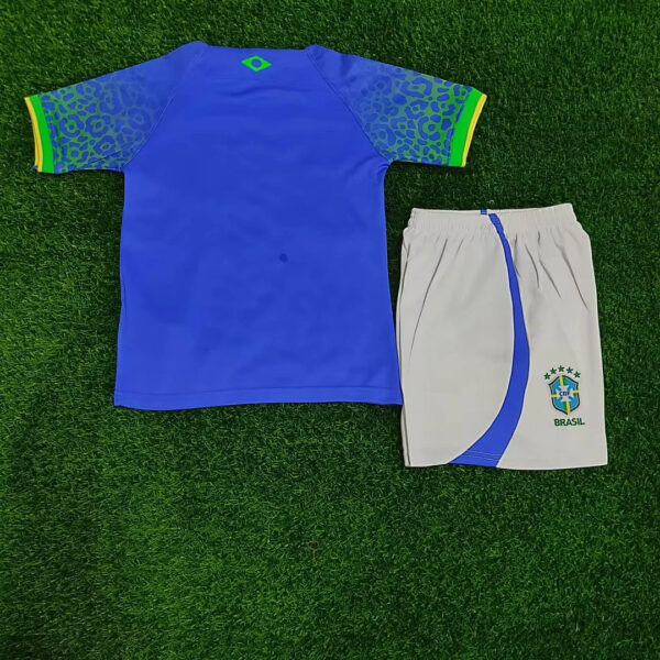 Brazil 2022 World Cup Away Football Jersey Kids Size - Image 2