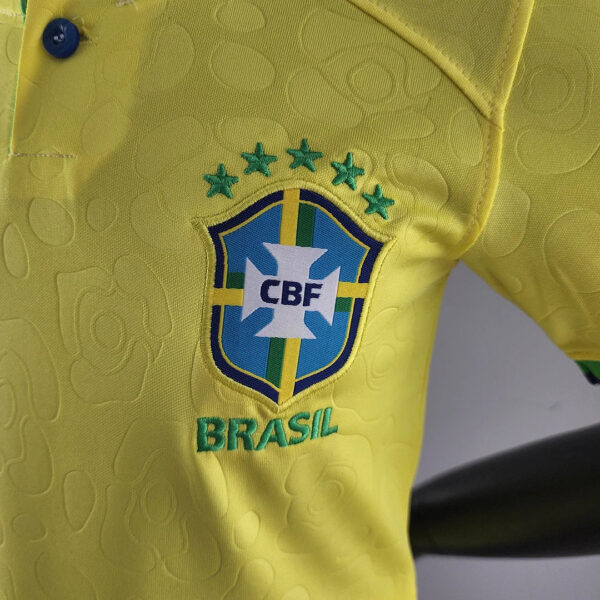 Brazil 2022 World Cup Home Football Jersey Kids Size - Image 7