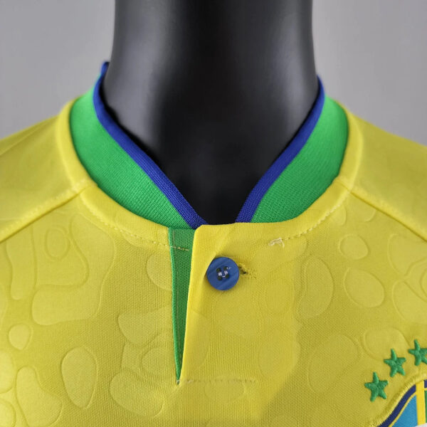 Brazil 2022 World Cup Home Football Jersey Kids Size - Image 8