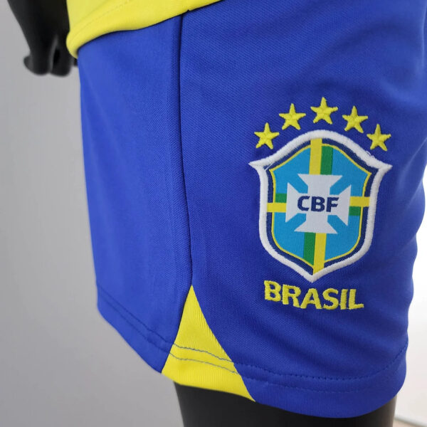 Brazil 2022 World Cup Home Football Jersey Kids Size - Image 10