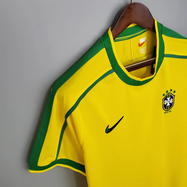 Brazil 1998 Retro Home Football Jersey - Image 3