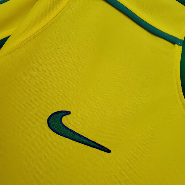 Brazil 1998 Retro Home Football Jersey - Image 5