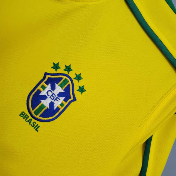 Brazil 1998 Retro Home Football Jersey - Image 6