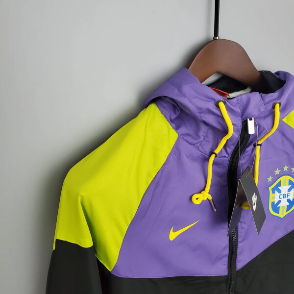 Brazil National Team Windbreaker Purple-Black - Image 3