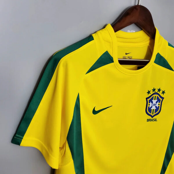 Brazil 2002 Retro Home Football Jersey - Image 3