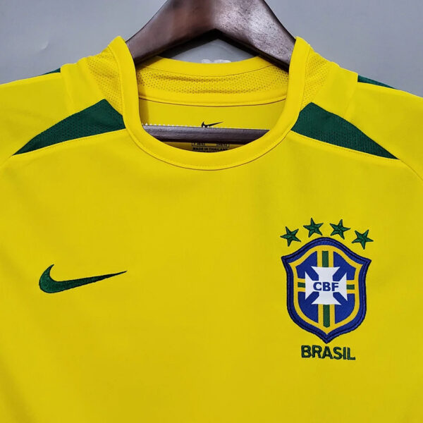 Brazil 2002 Retro Home Football Jersey - Image 4