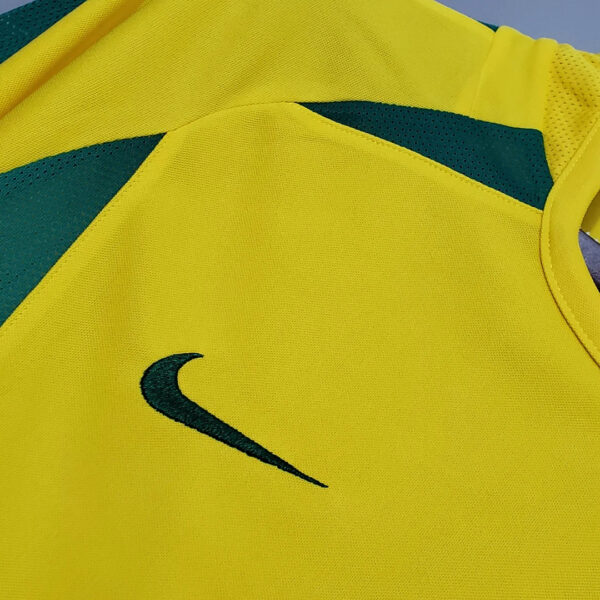 Brazil 2002 Retro Home Football Jersey - Image 5