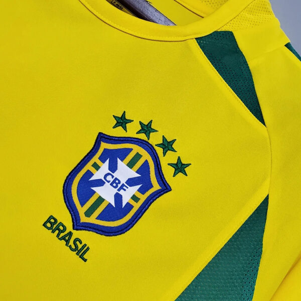 Brazil 2002 Retro Home Football Jersey - Image 6