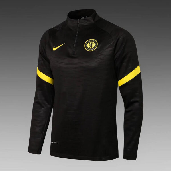 Chelsea 2021/2022 Half-Pull Training Suit Black Football Jersey 1:1 Thai Quality Set - Image 3