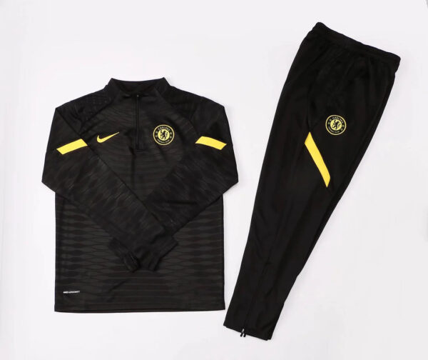 Chelsea 2021/2022 Half-Pull Training Suit Black Football Jersey 1:1 Thai Quality Set - Image 7