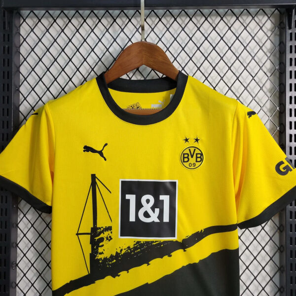 Dortmund 2023/2024 Home Football Jersey Kids Size - Image 7