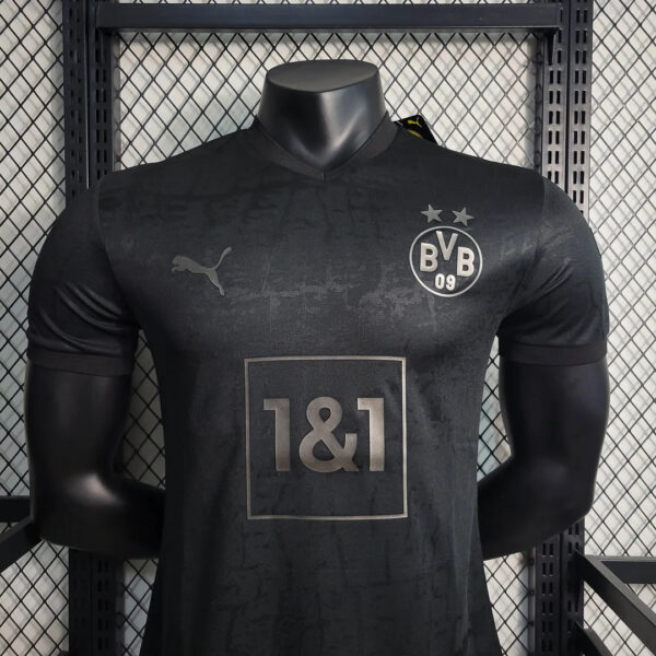 Dortmund 2023 Player Version Blackout Special Edition Black Football Jersey - Image 3