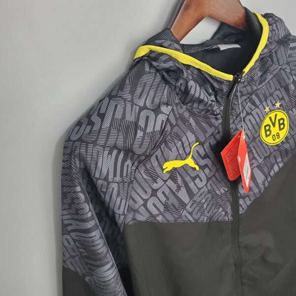 Dortmund 2021/2022 Windbreaker Black-Grey Jersey - Image 3