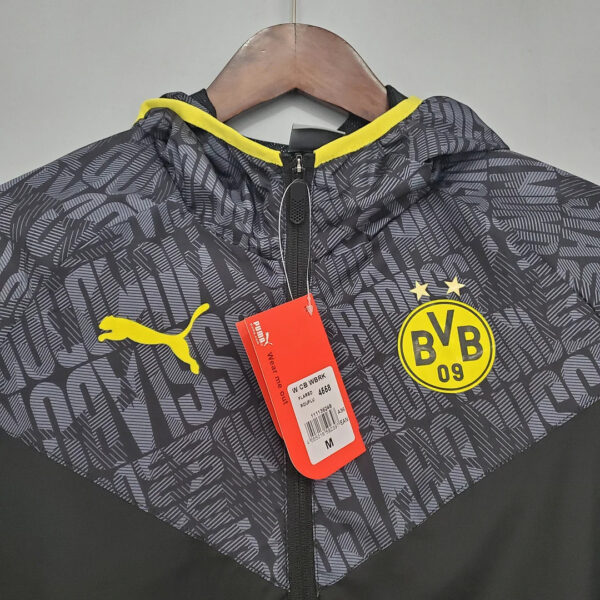 Dortmund 2021/2022 Windbreaker Black-Grey Jersey - Image 4