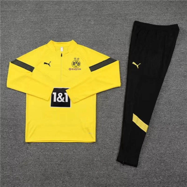 Dortmund 2022/2023 Half-Pull Training Suit Yellow Football Jersey Set - Image 7