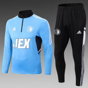 Feyenoord Rotterdam 2022/2023 Half-Pull Training Suit Blue Football Jersey 1:1 Thai Quality Set