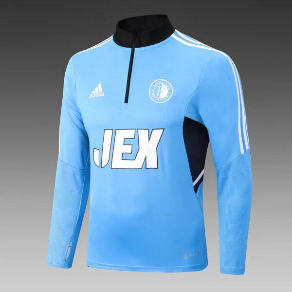 Feyenoord Rotterdam 2022/2023 Half-Pull Training Suit Blue Football Jersey 1:1 Thai Quality Set - Image 3