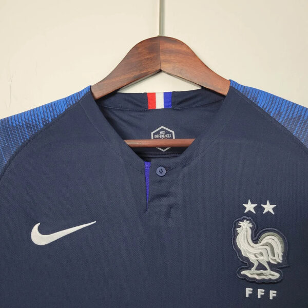 France 2018 Retro Home Football Jersey - Image 3