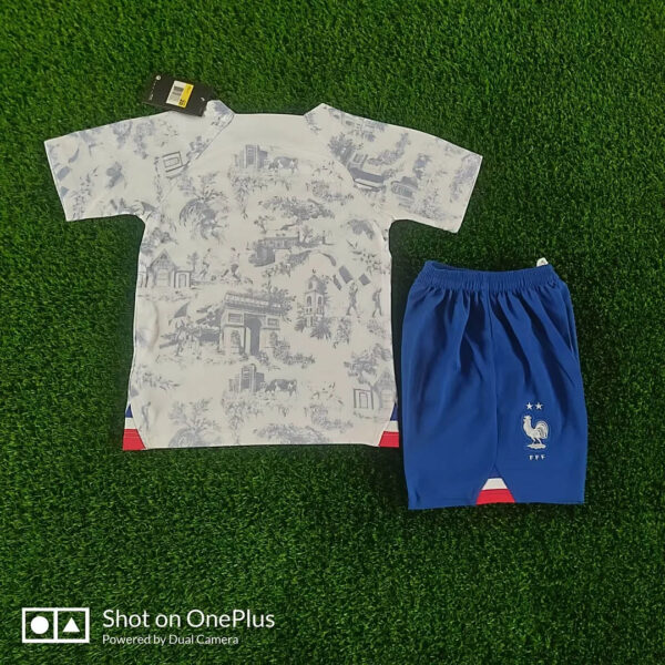 France 2022 FIFA World Cup Away Football Jersey Kids Size - Image 2